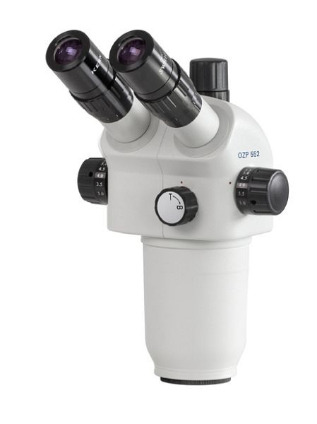 KERN Optics testa per stereomicroscopio con zoom, Greenough 0,6 x - 5,5 x, trinoculare, oculare HSWF 10 x / Ø 23 mm con antifungo, punto di osservazione alto, OZP 552