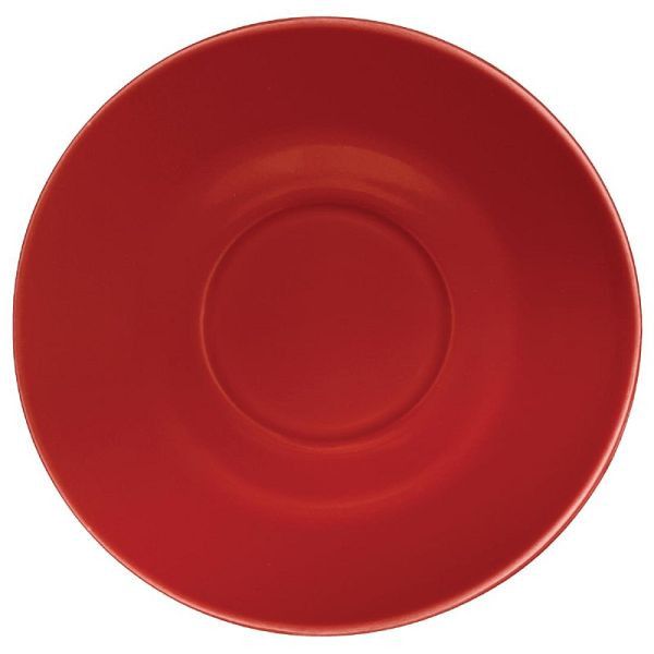 OLYMPIA Cafe piattini rosso 15.8cm, PU: 12 pezzi, GL047