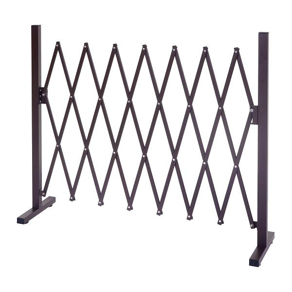 Barriera Mendler HWC-B34, traliccio a forbice, griglia di protezione per animali, estensibile, marrone alluminio, altezza 103 cm, larghezza 27-207 cm, 50930
