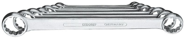 Set di chiavi ad anello doppie GEDORE, versione piatta, 8 pezzi, 6061700