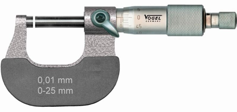 Vogel Germany Micrometro DIN 863, 25 - 50 mm, A: 8 mm, B: 32 mm, D: 3,0 mm, L: 57 mm, 231352