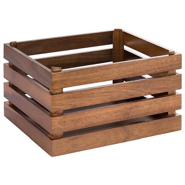 Scatola in legno APS -SUPERBOX-, 35 x 29 cm, altezza: 20 cm, legno di acacia, adatta per GN 1/2, 11722
