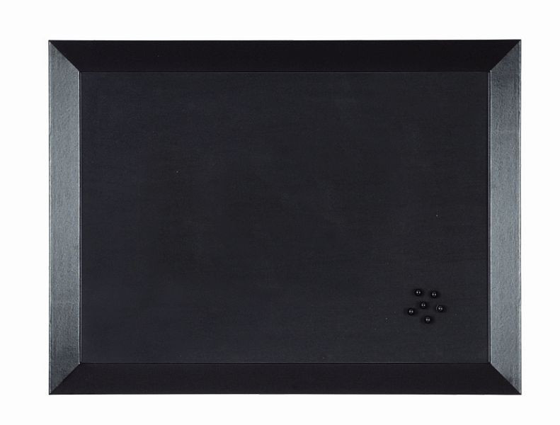Lavagna tessile Bi-Office Kamashi nera con cornice in MDF nera 60x45cm, FB04361012
