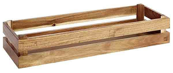 Scatola in legno APS -SUPERBOX-, 55,5 x 18,5 cm, altezza: 10,5 cm, legno di acacia, adatta per GN 2/4, 11623