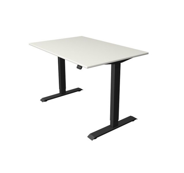 Tavolo per sedersi/in piedi Kerkmann L 1200 x P 800 mm, regolabile elettricamente in altezza da 740-1230 mm, bianco, 10180610