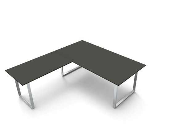 Scrivania Kerkmann regolabile in altezza extra large / tavolo da riunione L 2000 x P 1000 x A 680-820 mm, colore: antracite, 11438713