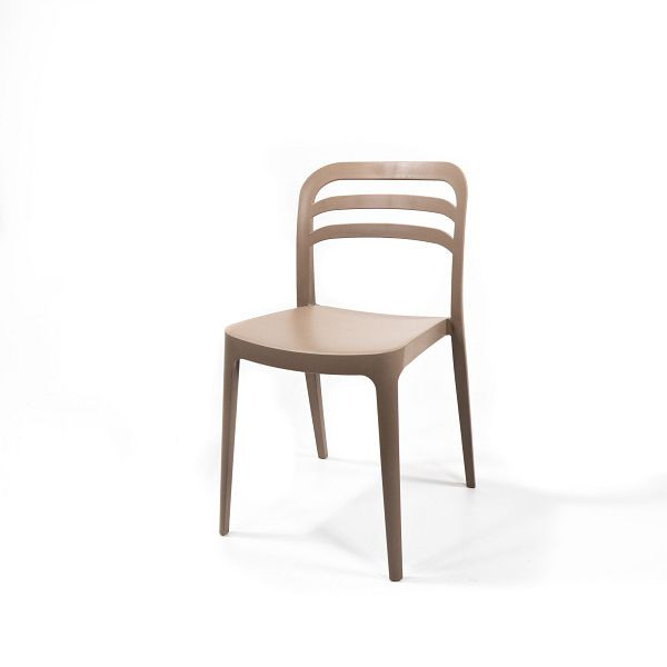 VEBA Wave Chair Sand Beige, sedia impilabile in plastica, 50927