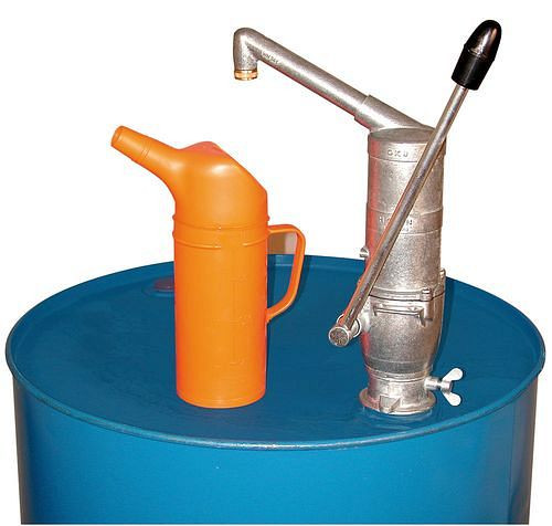 Pompa DENIOS per fusti di petrolio in pressofusione di zinco antiruggine, per olio motore, idraulico e per ingranaggi, 117-563