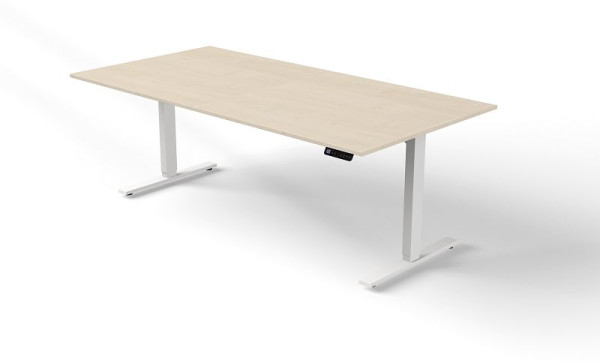 Tavolo per sedersi/in piedi Kerkmann L 2000 x P 1000 mm, regolabile elettricamente in altezza da 720-1200 mm, Move 3, colore: acero, 10381850