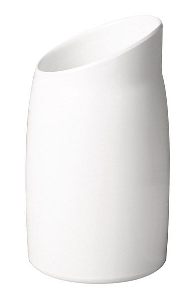 Vaso da toilette APS -CASUAL-, Ø 12 cm, altezza: 21,5 cm, melammina, bianco, 1 litro, 83867