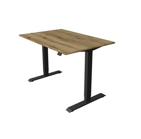 Tavolo per sedersi/in piedi Kerkmann L 1200 x P 800 mm, regolabile elettricamente in altezza da 740-1230 mm, rovere, 10180955