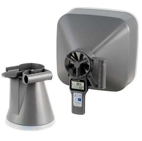 Set anemometro PCE Instruments, girante Ø interno: 100 mm, con cappa a flusso volumetrico, PCE-VA 20-SET