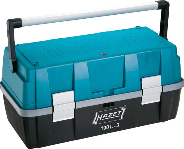 Cassetta degli attrezzi in plastica Hazet, tre scatole rimovibili per minuteria all'interno del coperchio, 190L-3