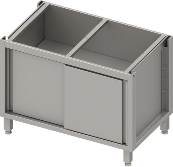 Stalgast scatola base in acciaio inox versione 2.0, per gambe/telaio zoccolo, con ante scorrevoli 1000x540x660 mm, BX10552