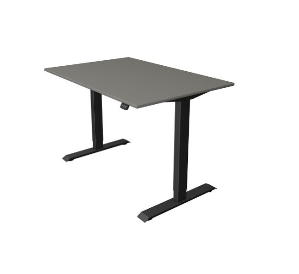 Tavolo per sedersi/in piedi Kerkmann L 1200 x P 800 mm, regolabile elettricamente in altezza da 740-1230 mm, grafite, 10181012