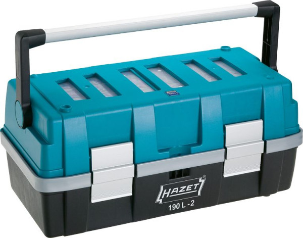 Cassetta degli attrezzi in plastica Hazet, due scatole rimovibili per minuteria all'interno del coperchio, 190L-2