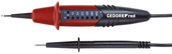 Tester di tensione GEDORE rosso a 2 poli, 6-400 V AC/DC IP65, 3301418