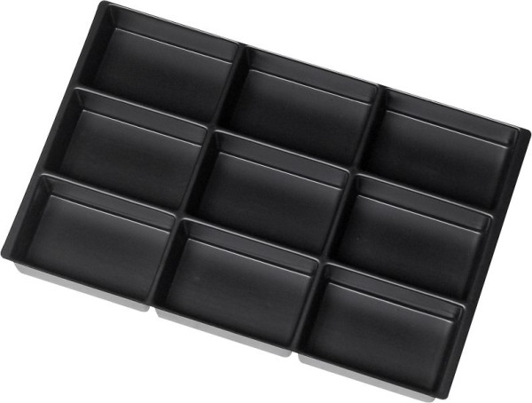 Set divisori per cassetti RAU serie E, un inserto con 9 scomparti, 365x120-360x230 mm, E-ET-MS-T9