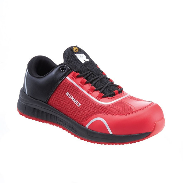 Scarpe antinfortunistiche RUNNEX S1PS-ESD SportStar, nero/rosso, misura: 36, confezione: 10 paia, 5114-36